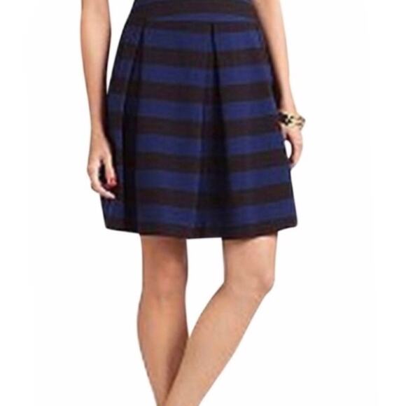kate spade Dresses & Skirts - Kate Spade Black Stripe Skirt Academia Pleated Twee Preppy Nevermore Wednesday